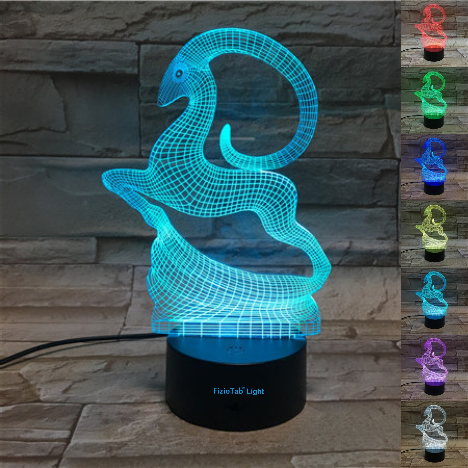 Lampa de veghe 3D, LED 7 culori, lumina ambientala - Capricorn