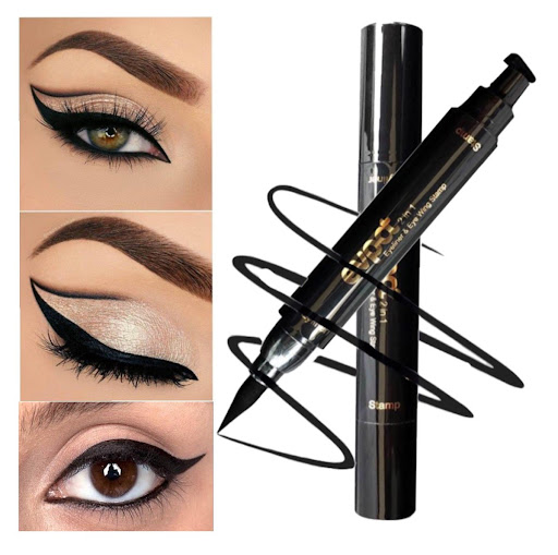 1+1 Gratis | Eyeliner cu stampila, Negru, Cat Eye