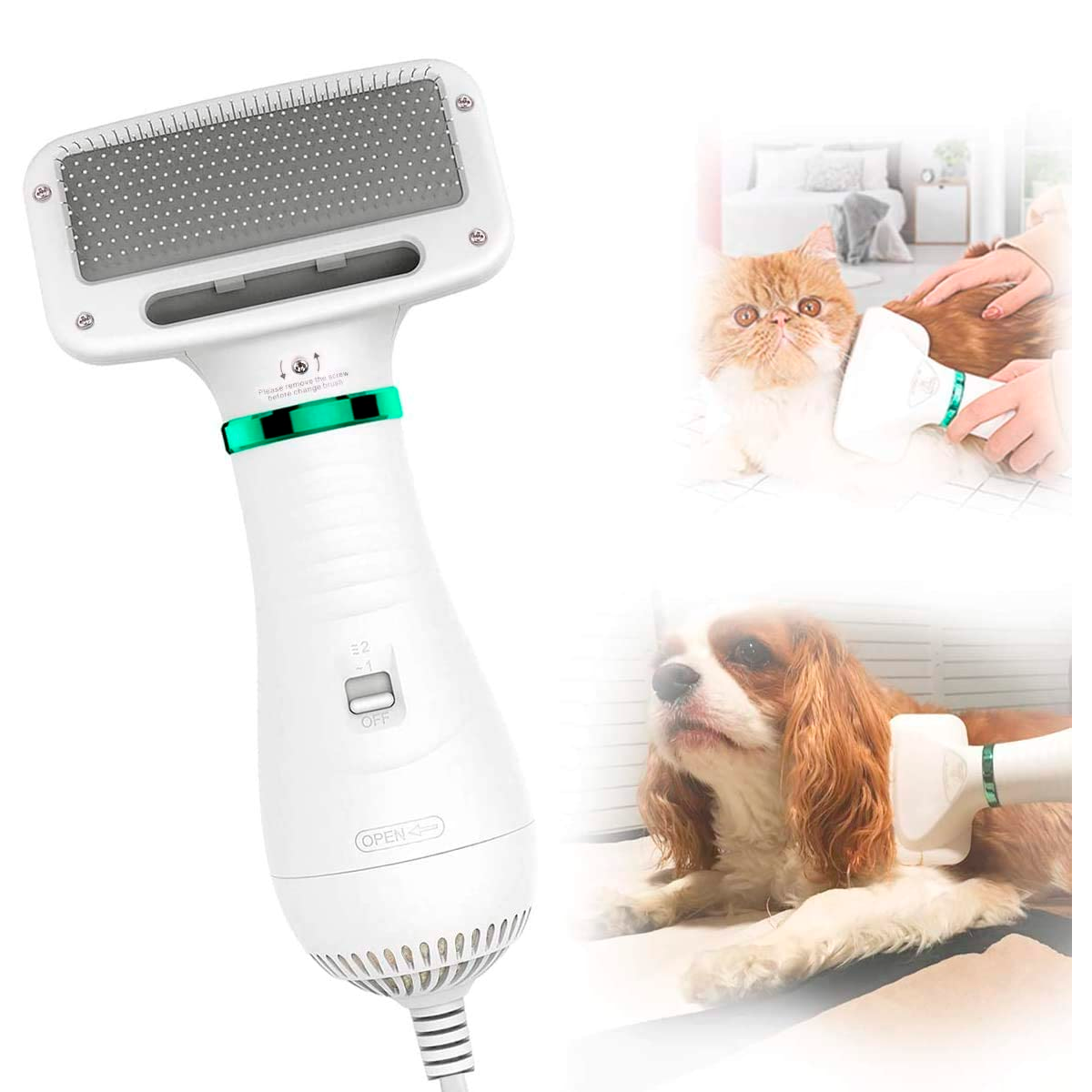 Perie cu uscator de par pentru animale, Pet Grooming Dryer