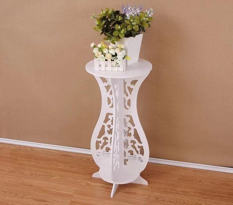 Masuta de cafea, noptiera alba, Clepsidra 25 x 43 cm