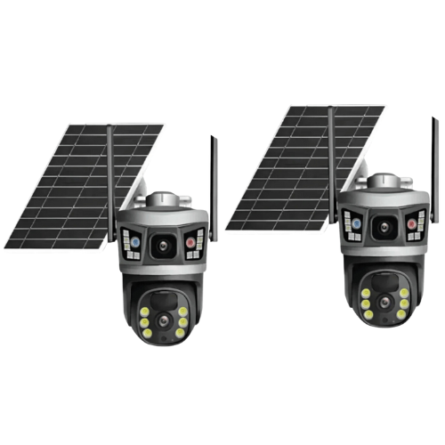 Set 2 x Camera video 4G cu panou solar, Card 64 GB