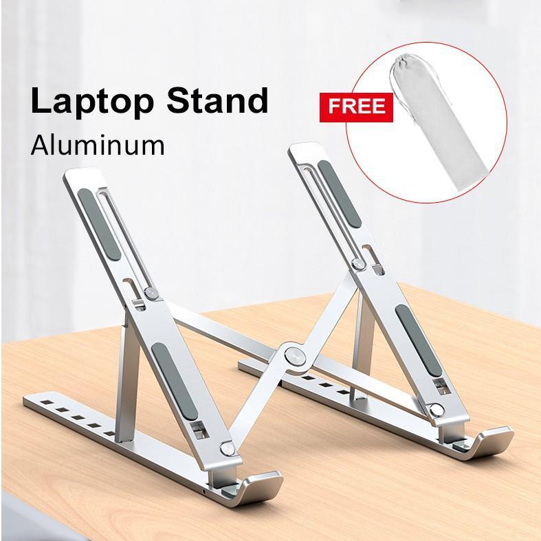 Stander multifunctional pentru laptop Silver Hold, aluminiu