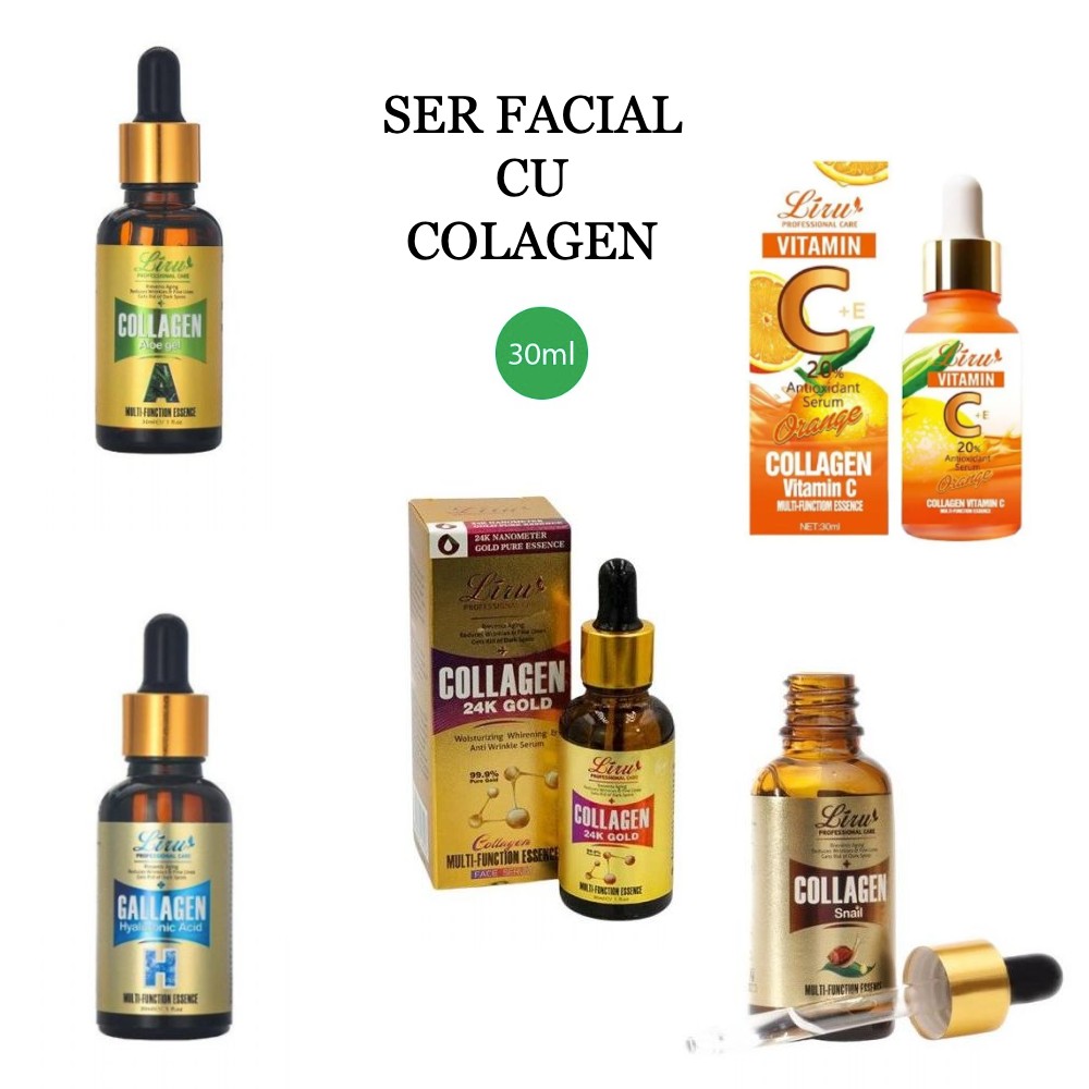 Set 3 x Ser facial cu colagen, 30 ml