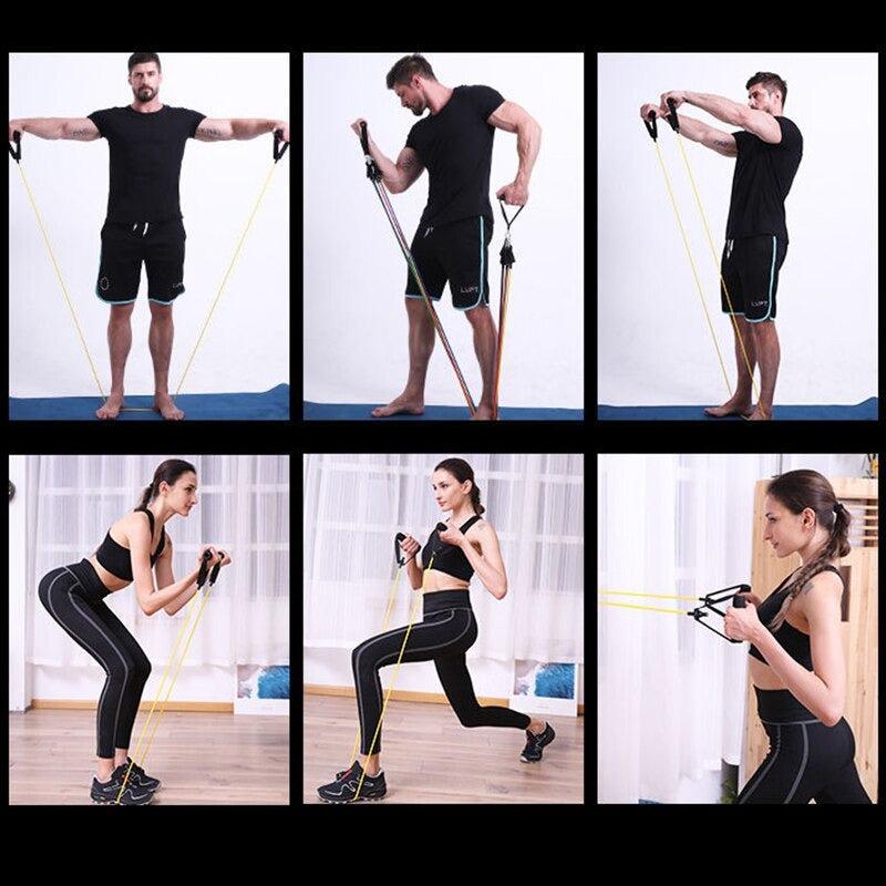 Sistem de antrenament fitness cu corzi extensibile