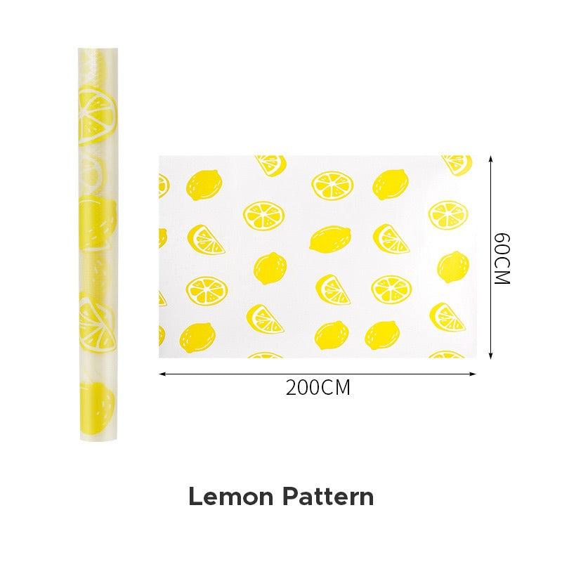 Set 2 x Folie din silicon pentru sertare, 45 x 200 cm, Lemons
