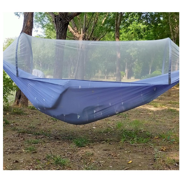 Hamac cu plasa antiinsecte, 140x270 cm, Albastru