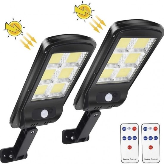 Set 2 x Lampa solara cu 6 celule, telecomanda
