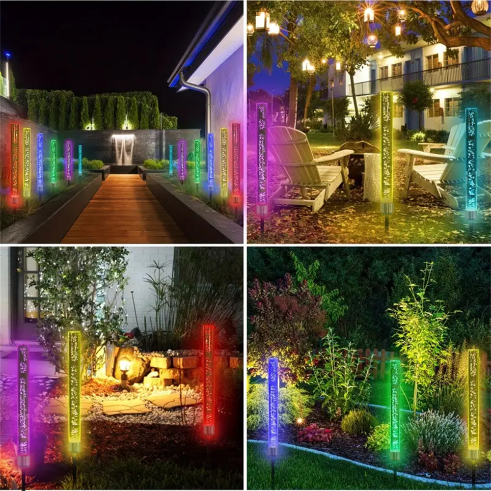 Set 2 x lampa solara Bubble RGB Color