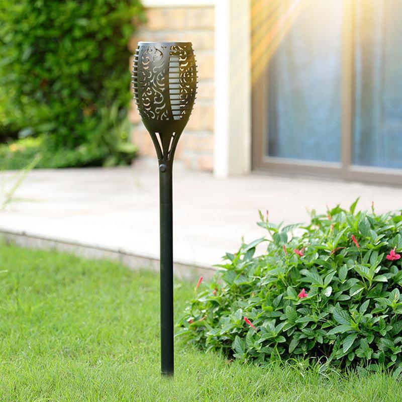 Set 2 x Lampa solara cu efect flacara, 51.5 cm