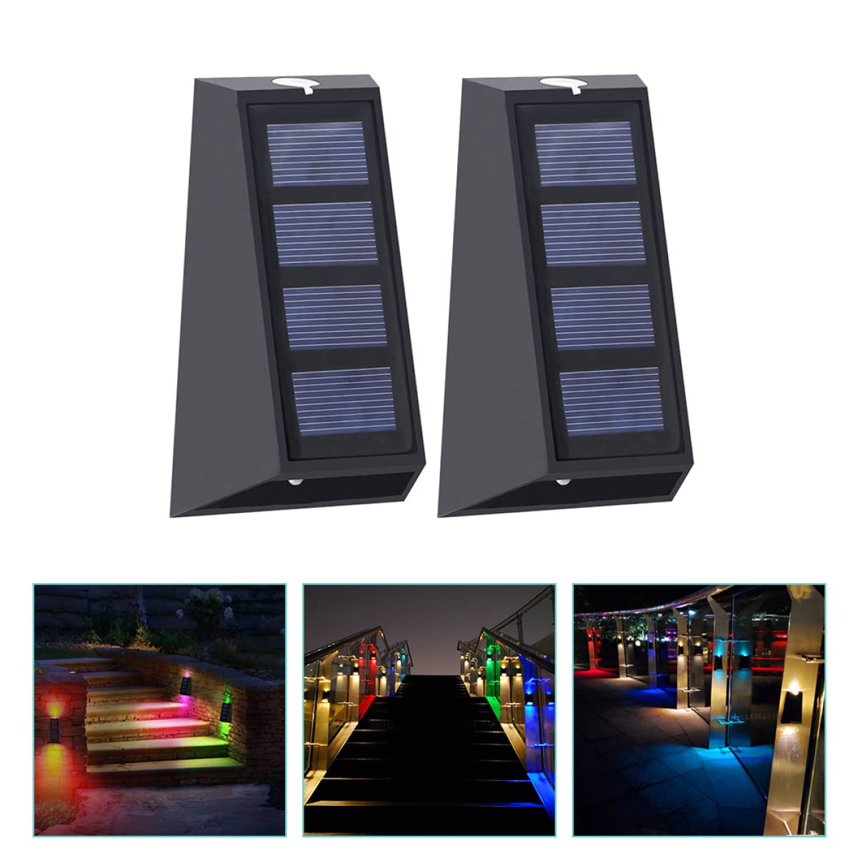 Set 2 x lampa solara 5W RGB Color