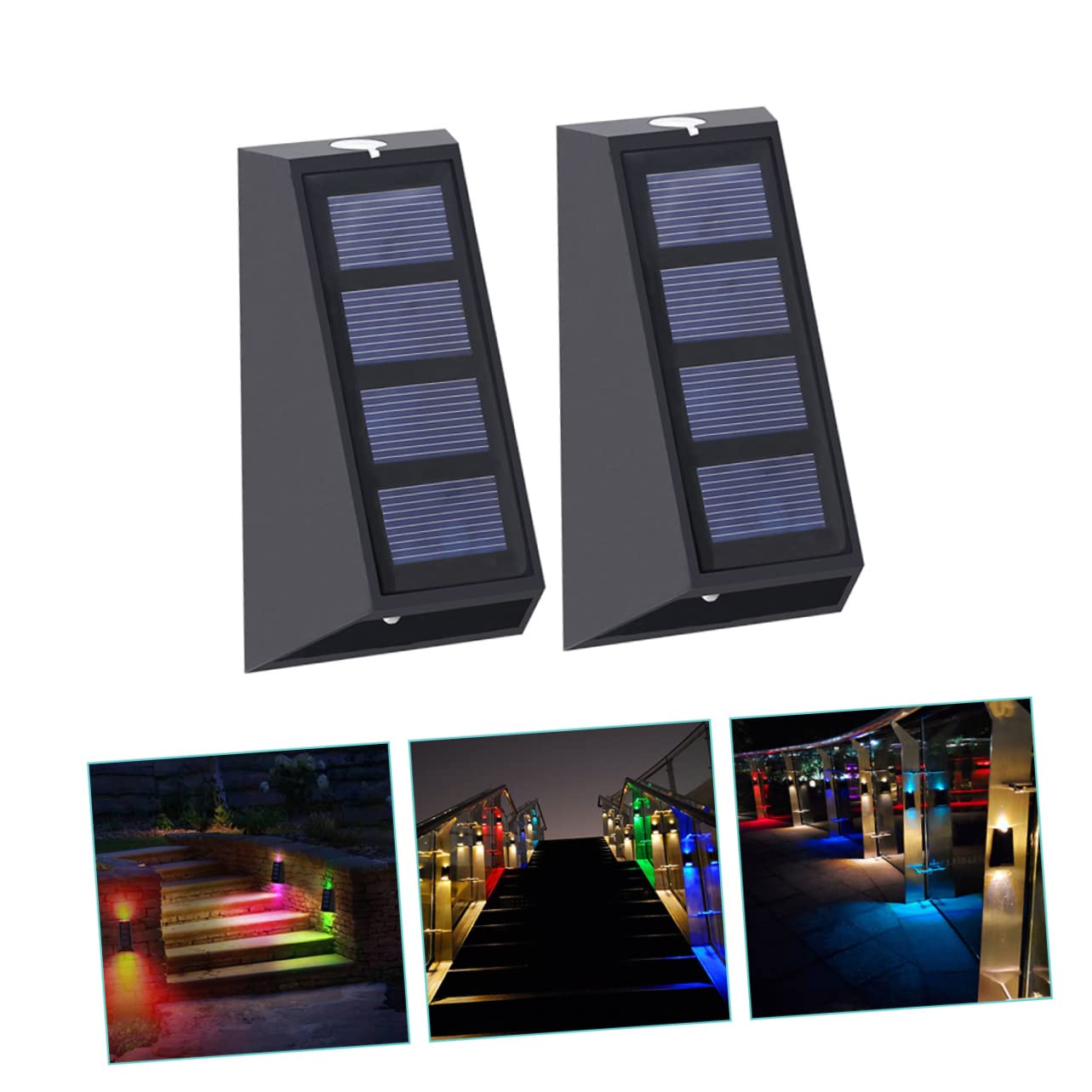Set 2 x lampa solara 5W RGB Color
