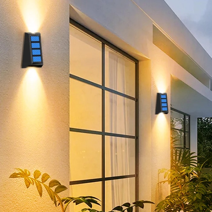Set 2 x lampa solara 5W RGB Color