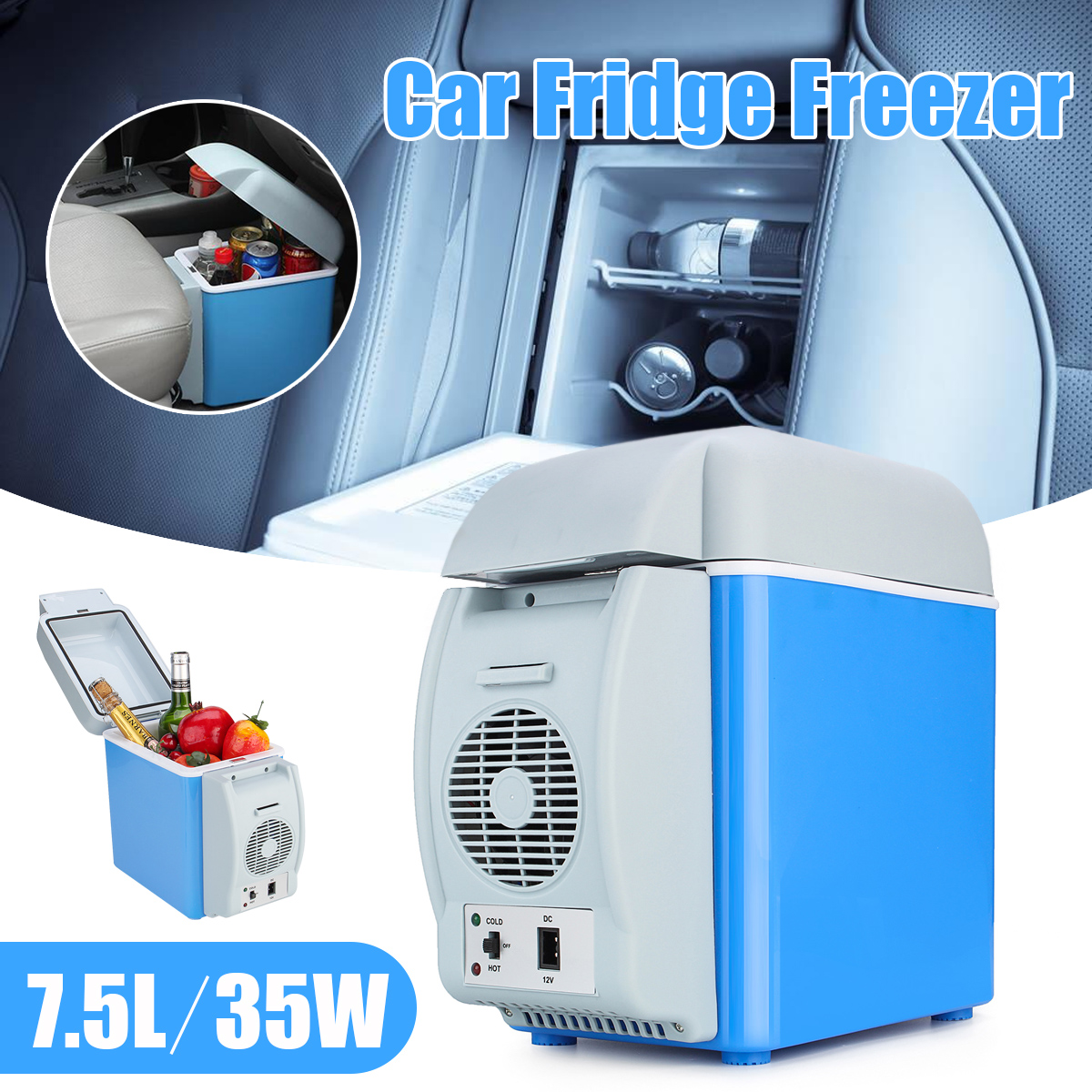 Mini frigider portabil, 7.5 Litri, racire/incalzire