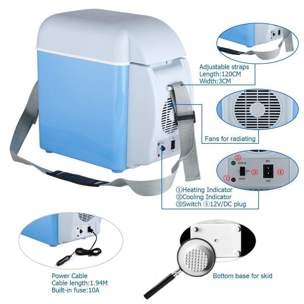 Mini frigider portabil, 7.5 Litri, racire/incalzire