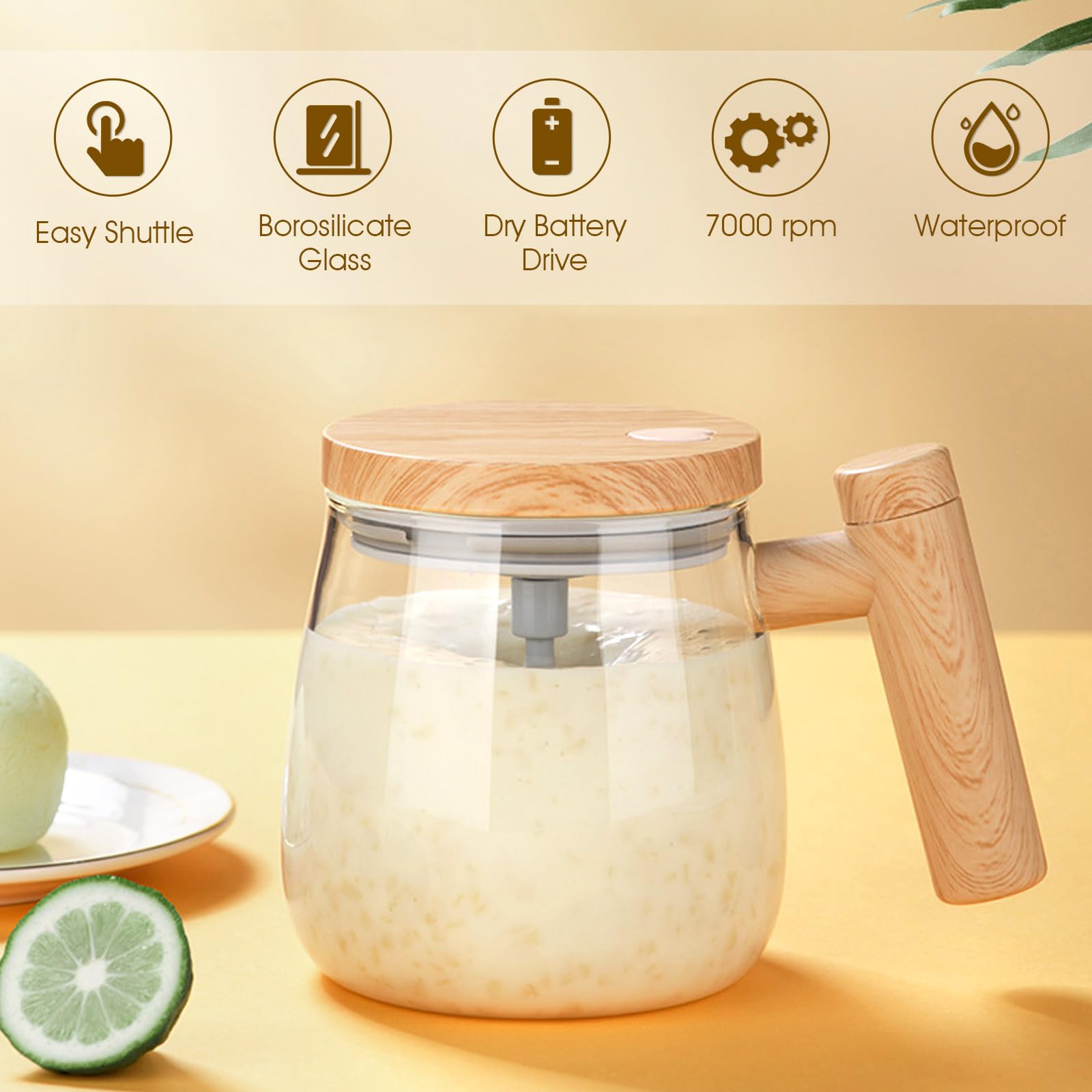 Set 2 x Cana 400 ml cu amestecare automata