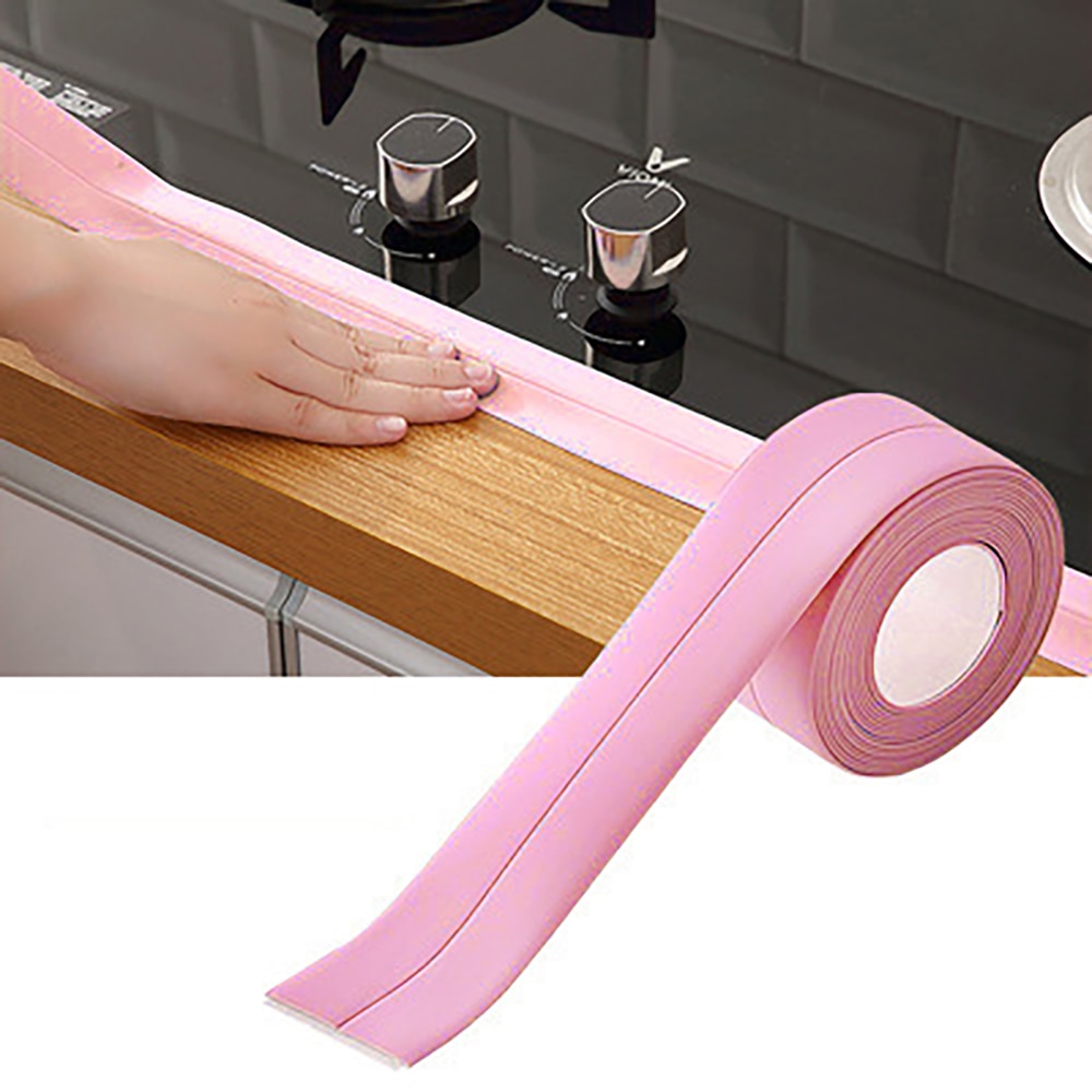Set 2 x banda adeziva pentru etansare, 3.6 cm x 3.2 M, Roz