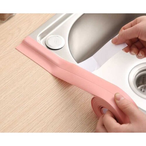 Set 2 x banda adeziva pentru etansare, 3.6 cm x 3.2 M, Roz