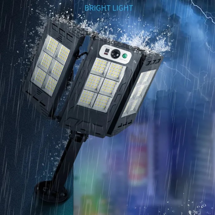 Lampa solara tripla 30 W, 264 LED SMD