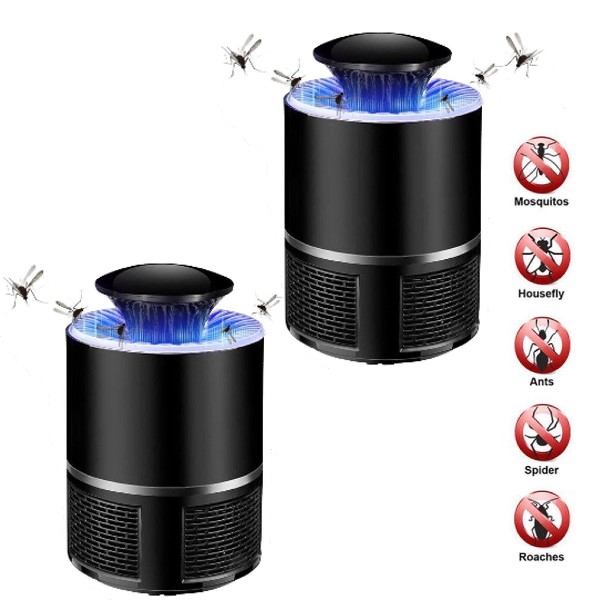 Set 3 x Lampa antiinsecte UV LED 360, USB, Negru
