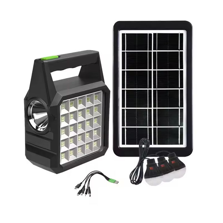 Kit solar LED GD-105 LED, Lanterna multifunctionala cu panou solar