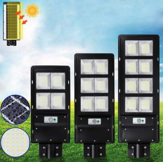 Lampa solara 200 W Jortan, telecomanda, panou integrat