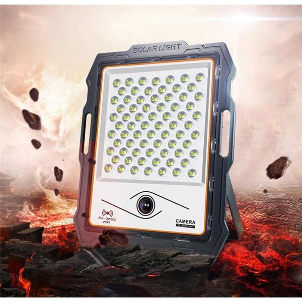 Proiector 100 W cu panou solar si camera de supraveghere