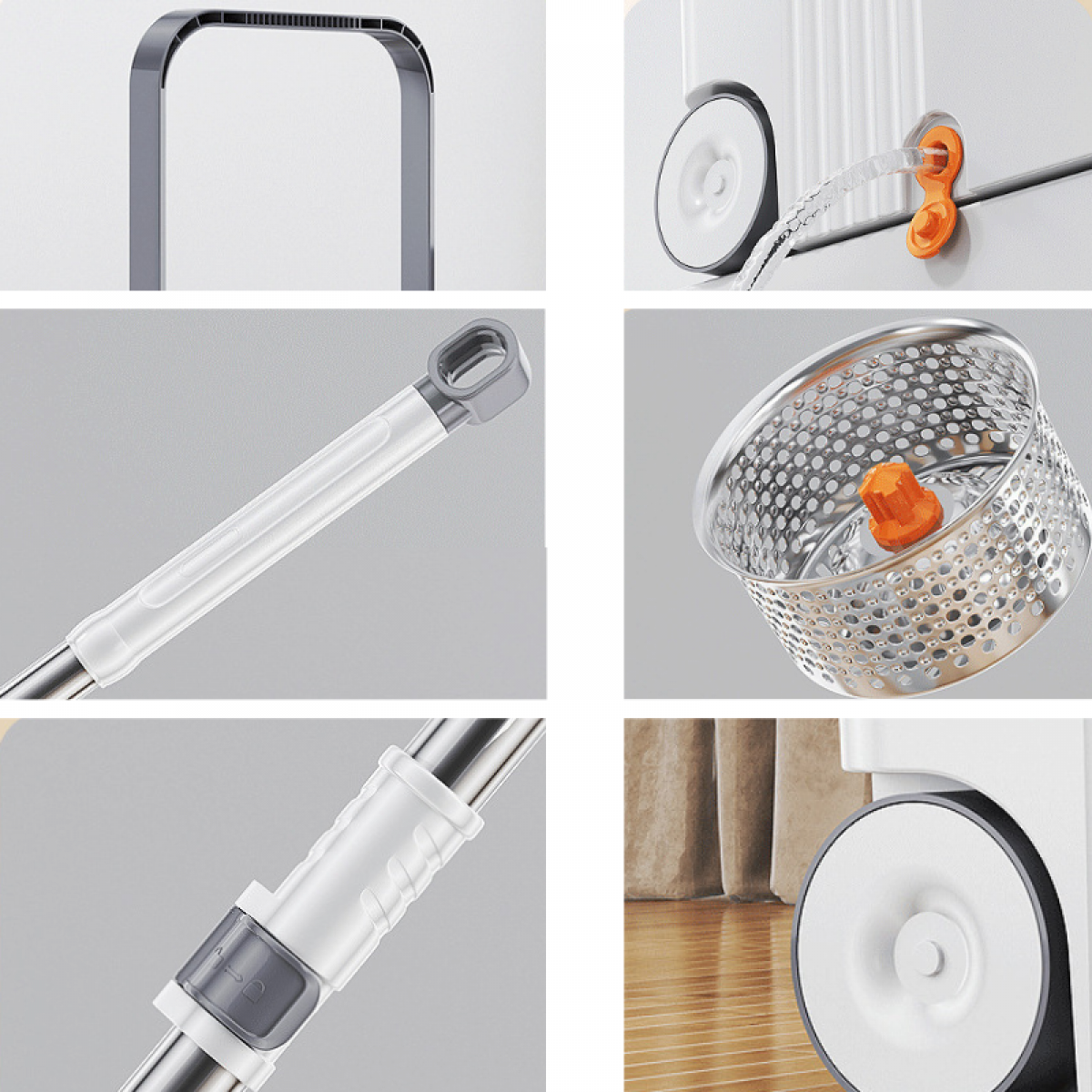 Set mop rotativ cu galeata, 4 rezerve