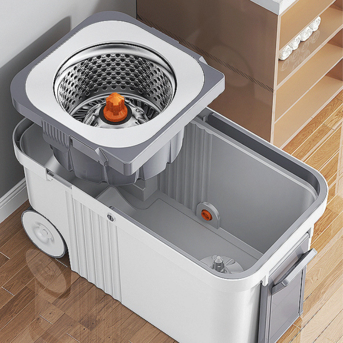 Set mop rotativ cu galeata, 4 rezerve