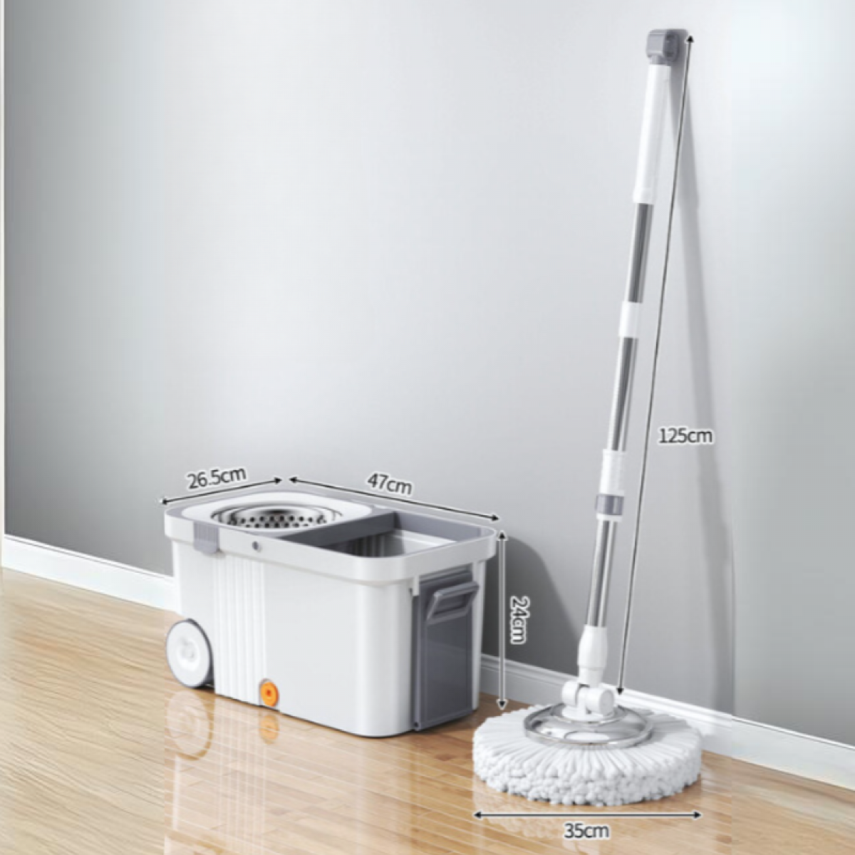 Set mop rotativ cu galeata, 4 rezerve