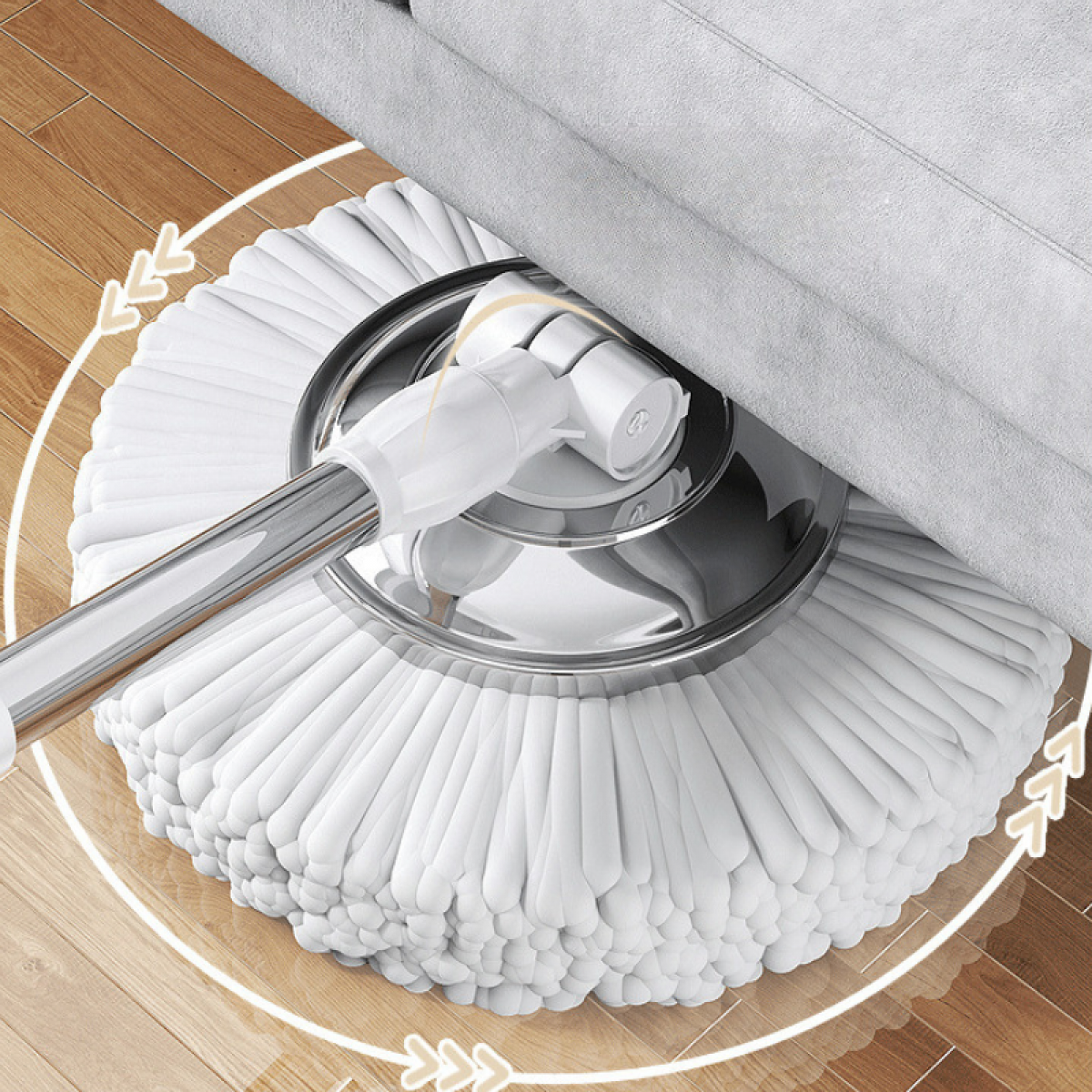 Set mop rotativ cu galeata, 4 rezerve