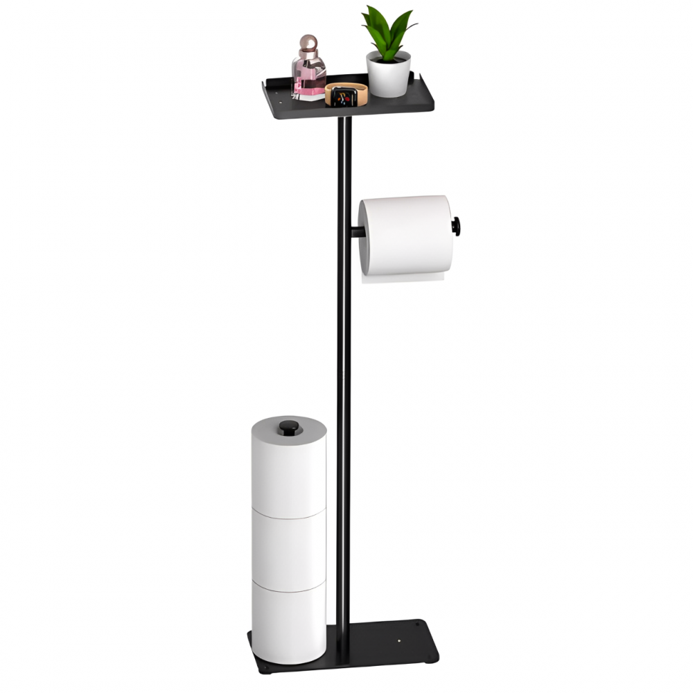 Suport metalic pentru hartia igienica 72 cm, Negru