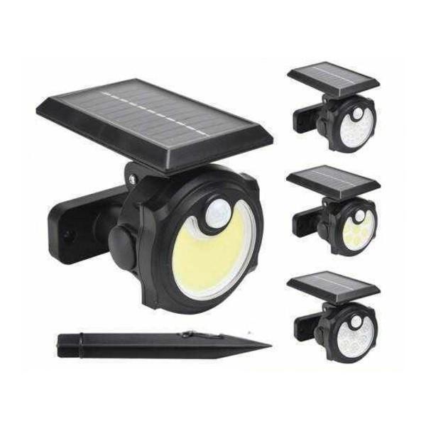 Set 2 x Lampa solara 48 LED COB cu senzor de miscare si lumina