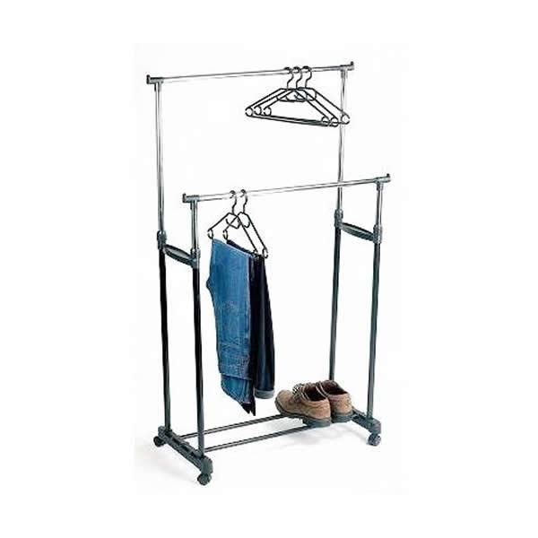 Suport metalic mobil dublu - 140 cm