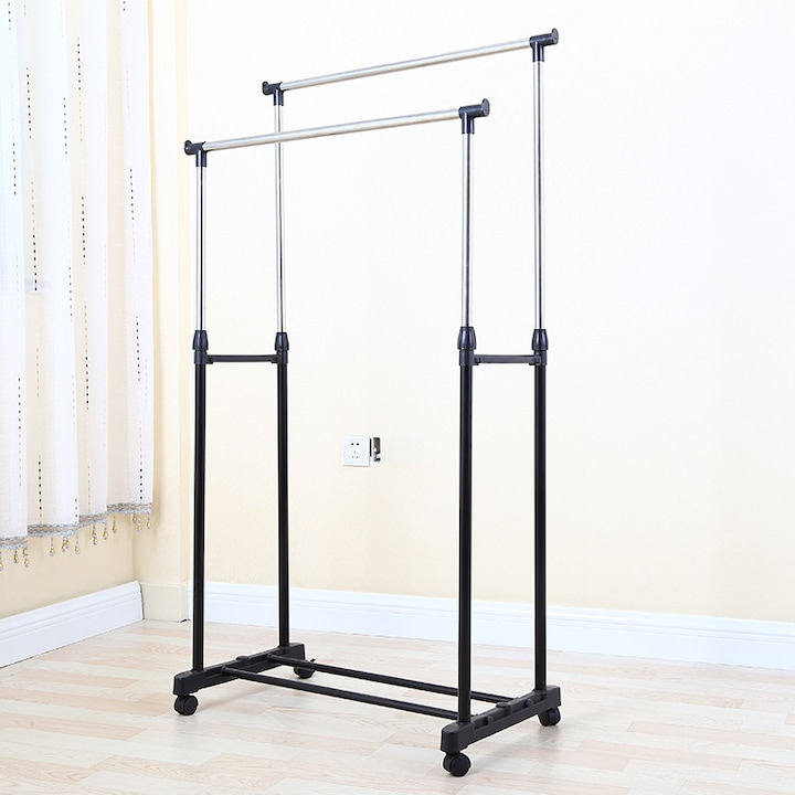 Suport metalic mobil dublu - 140 cm