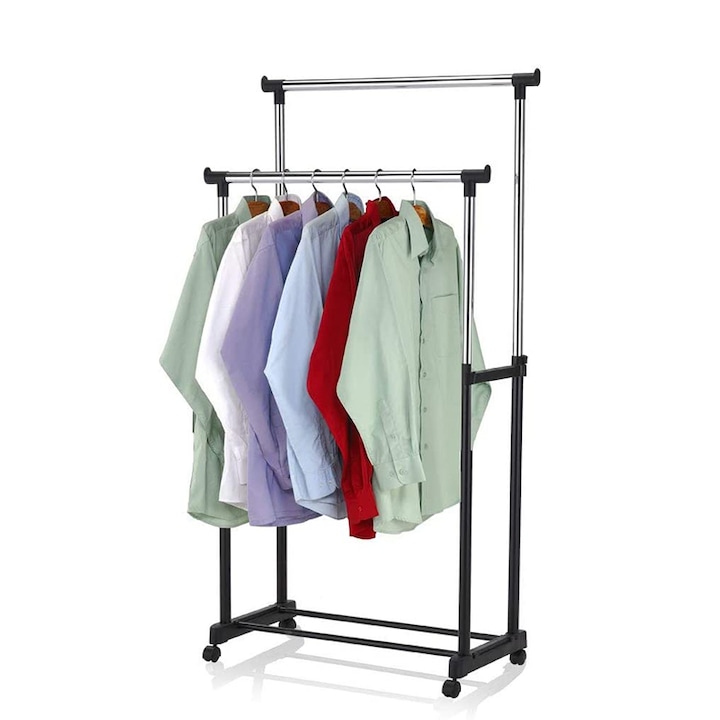 Suport metalic mobil dublu - 140 cm