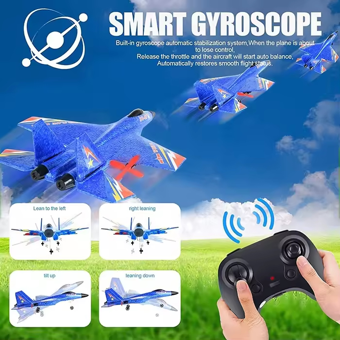Avion din spuma cu telecomanda, incarcare USB, Acumulator inclus