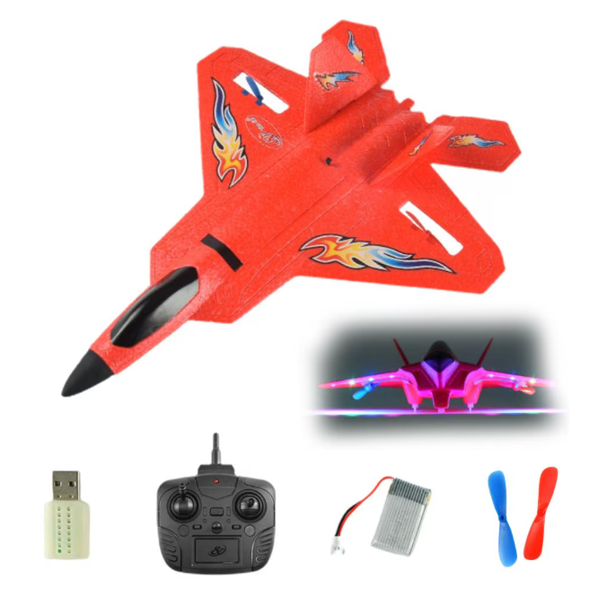 Avion din spuma cu telecomanda, incarcare USB, Acumulator inclus