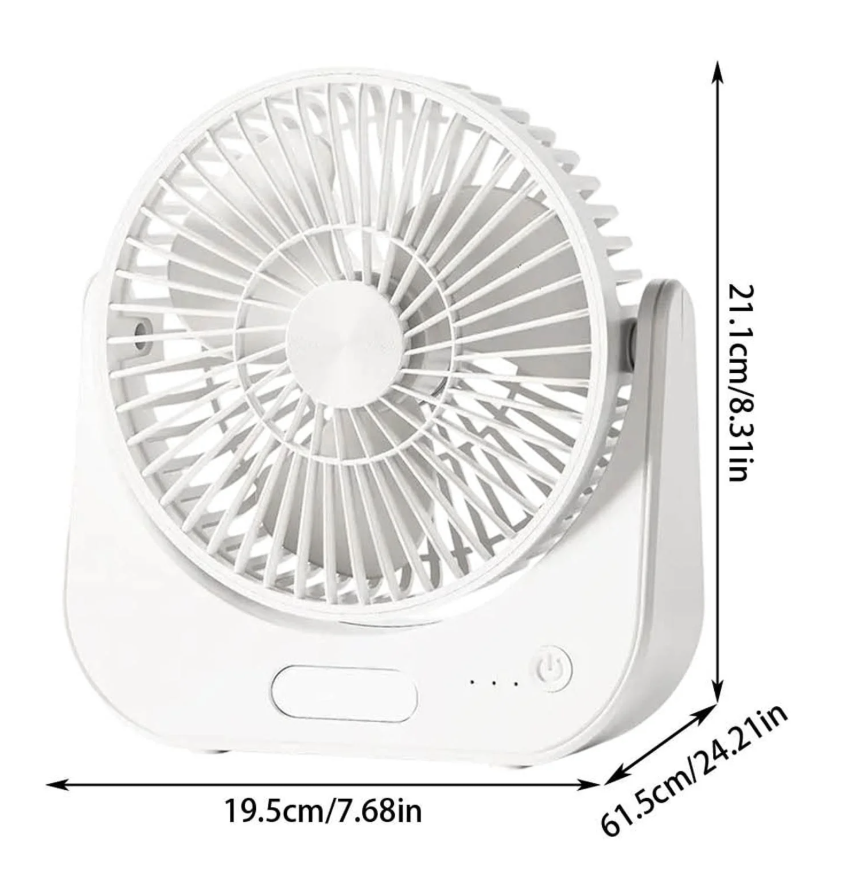 Ventilator Solar Portabil 6 inch cu lumina LED