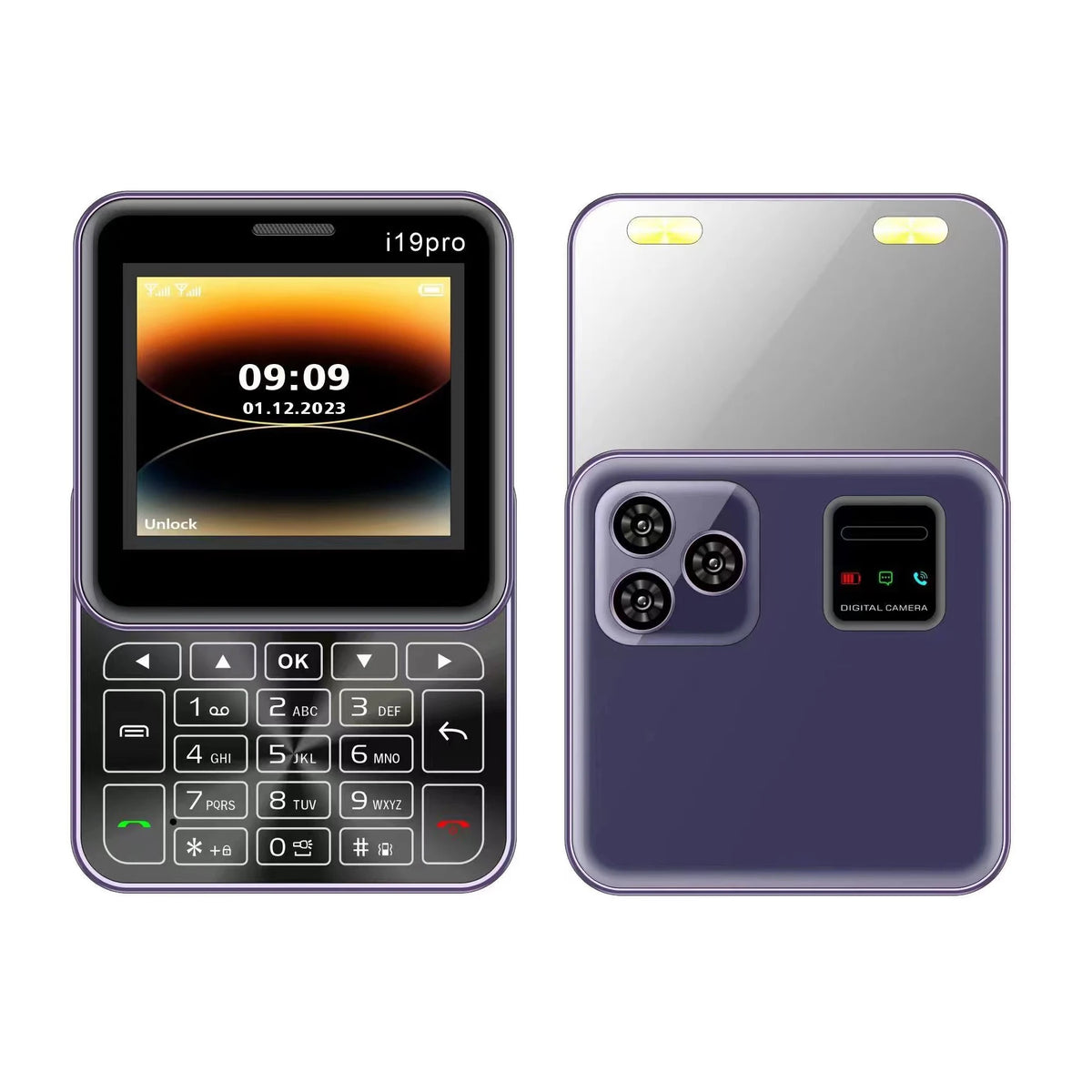 Telefon Mini i19 Pro Slide Button, Dual SIM, Bluetooth, Camera