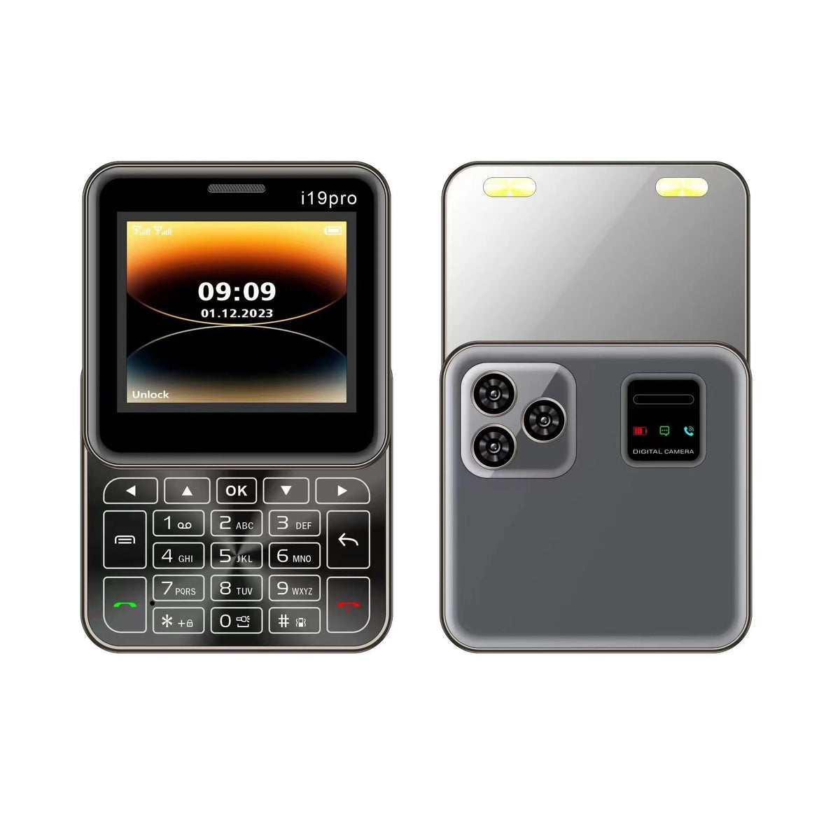 Telefon Mini i19 Pro Slide Button, Dual SIM, Bluetooth, Camera