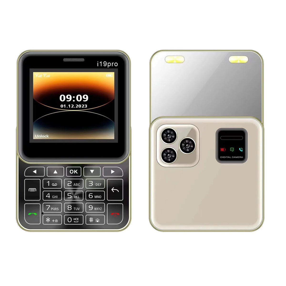 Telefon Mini i19 Pro Slide Button, Dual SIM, Bluetooth, Camera