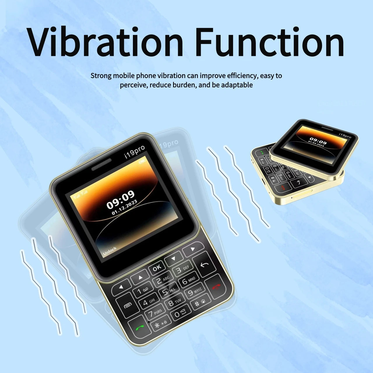 Telefon Mini i19 Pro Slide Button, Dual SIM, Bluetooth, Camera