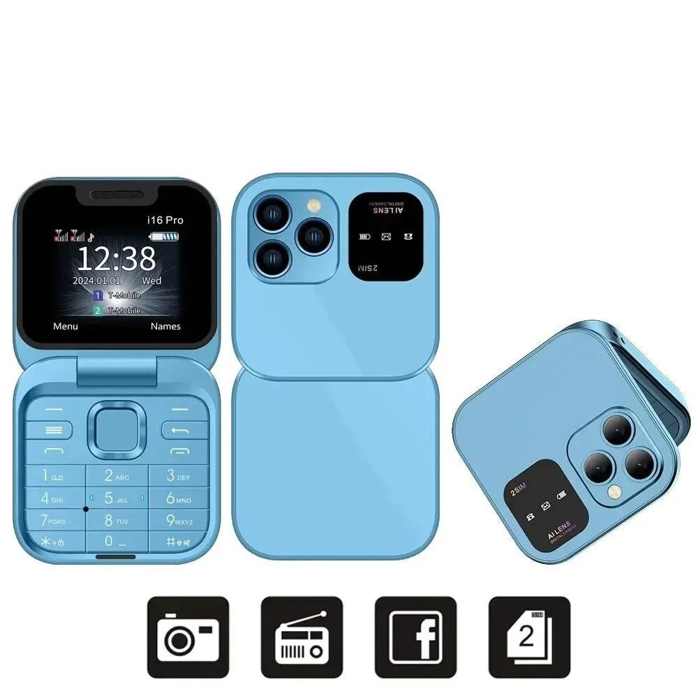 Telefon pliabil i16 Pro, Dual SIM, Camera, Bluetooth