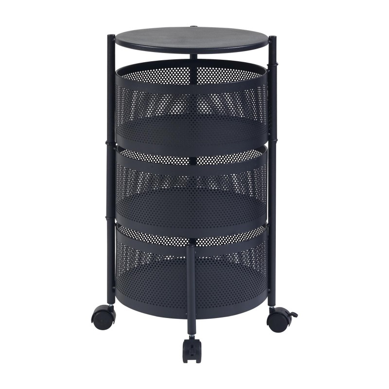 Etajera metalica rotunda cu 3 niveluri, Organizator Bucatarie