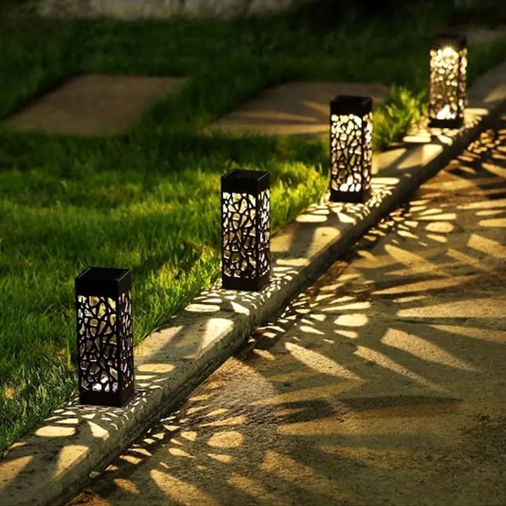 Set 6 x Lampa solara LED Alb cald