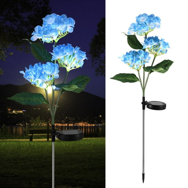 Set 2 x Lampa solara Hortensie 70 cm, lumina calda