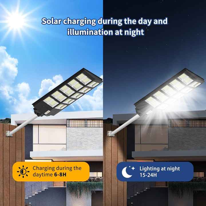 Lampa solara stradala 1000 W + Stalp de sustinere, Jortan