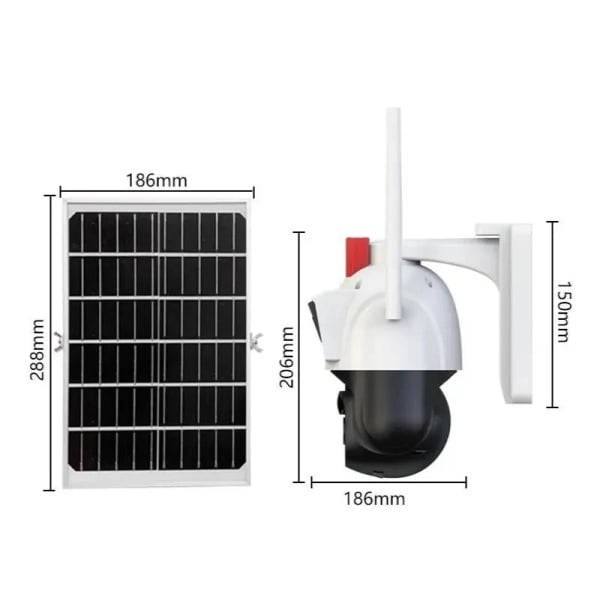 Camera Video Solara, Cartela SIM 4G, Rotire 360, Live, Night Vision