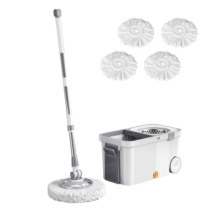 Set mop rotativ cu galeata, 4 rezerve