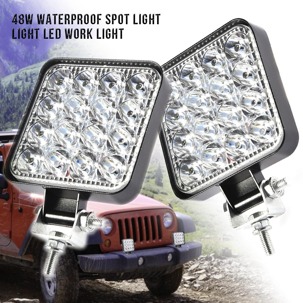 Set 2 proiectoare LED auto offroad 36W, 16 LED, 12V-24V